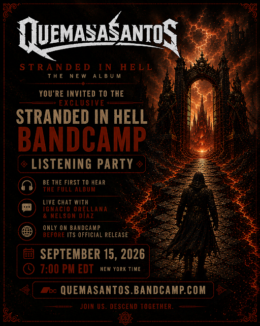 Quemasantos - Listening Party Stranded In Hell Sept 1st
